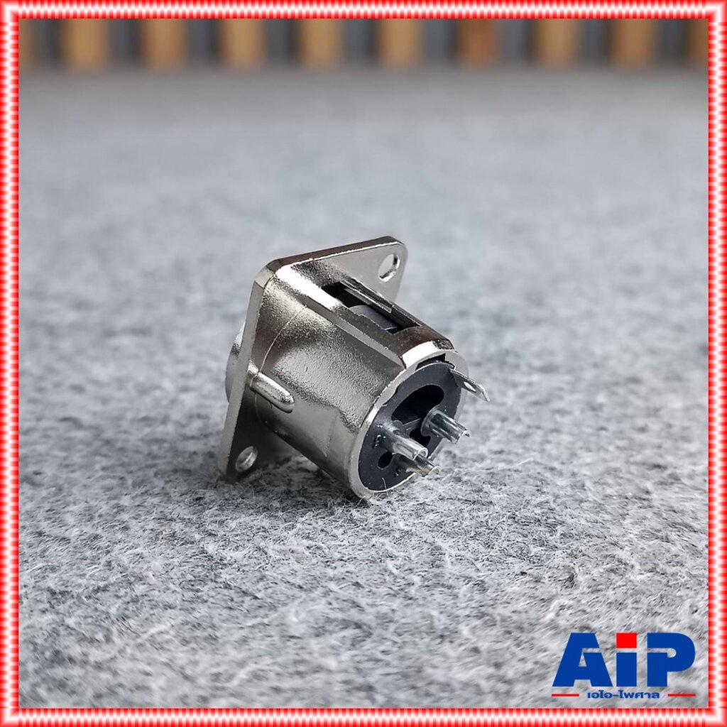 แพ็ค4ตัว CANNON ติดแท่น LIDGE YM047A XLRติดแท่น YM-047A XLR ตัวผู้ แจ็คCANNON YM 047 A ติดแท่นตัวผู้ เอไอ-ไพศาล