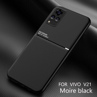 เคสโทรศัพท์มือถือ ขอบซิลิโคนนิ่ม แบบแข็ง สไตล์นักธุรกิจ สําหรับ Vivo V21 V 21 VivoV21