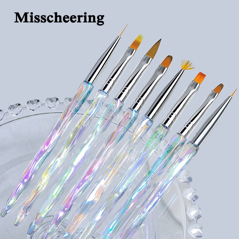 Misscheering ปากกาเพ้นท์เล็บอะคริลิค ออโรร่า ไล่โทนสี สําหรับออกแบบเล็บ 8 ชิ้น ต่อชุด DIY