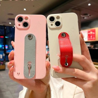 เคสโทรศัพท์มือถือหนัง กันกระแทก พร้อมสายคล้องข้อมือ หรูหรา สําหรับ iPhone 14 13 12 Pro MAX Plus 11