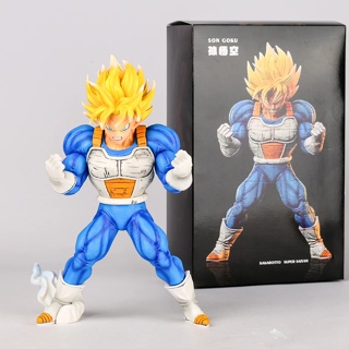 โมเดลฟิกเกอร์ ดราก้อนบอล Super Saiyan Muscle Son Goku ขนาด 28 ซม. สําหรับตกแต่งรถยนต์ เก็บสะสม