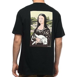 Ripndip เสื้อยืดแขนสั้นสีด ํา Unisex Monalisa Size - ขนาดกลาง