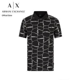 AX Armani Exchange เสื้อโปโลผู้ชาย รุ่น AX3RZFAEZJ9ZZ02EC - สีดำ