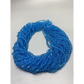 คริสตัลจีน สีฟ้า ยาว 37 ซม. 4 มิล (95 เม็ด)