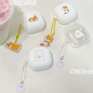 เคสหูฟังซิลิโคนนิ่ม ลายสุนัขชิบะอินุ ผีน่ารัก สไตล์เกาหลี สําหรับ Samsung Galaxy Buds 2 Pro Buds Live