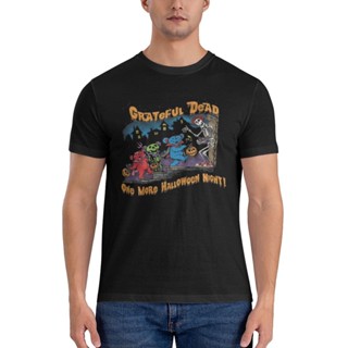 เสื้อยืด ผ้าฝ้าย พิมพ์ลาย Grateful Dead Halloween Night สไตล์วินเทจ แฟชั่นสําหรับสตรี