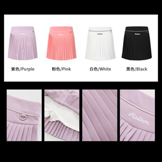 MALBON golf Short Skirt Women Sports Casual Simple Quick-Drying Pleated Tennis