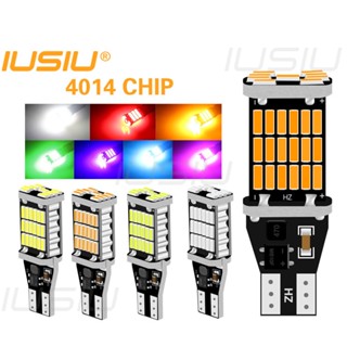 Iusiu หลอดไฟเลี้ยว LED T15 T10 W16w W5w 4014 45smd 26smd 912 921 920 168 194 501 12v สีขาว สําหรับรถจักรยานยนต์