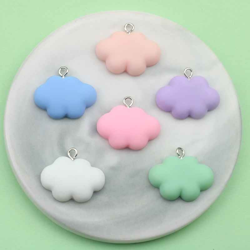 เครื่องประดับ ต่างหูกระดุม เรซิ่น แฮนด์เมด รูปเมฆ สีสันสดใส Diy – โปรปัง