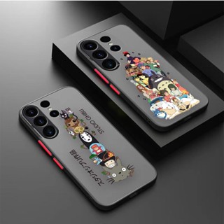 เคสโทรศัพท์มือถือ TPU นิ่ม ผิวด้าน กันกระแทก ลายการ์ตูน Totoro Spirited Away Images สําหรับ Samsung S8 S9 S10 S10E S10 Lite S20 S20FE S21 S22 S23 S32 Plus Ultra 5G A32 A53 J6 M51 5G