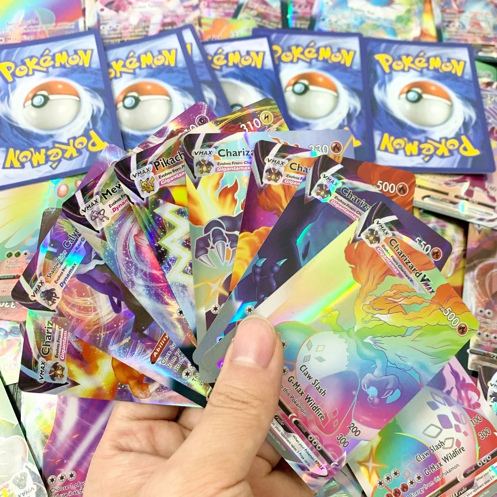 Rare Pikachu & Charizard VMAX การ์ดโปเกมอนภาษาอังกฤษ,สะสมของขวัญการ์ดเกมสําหรับวันเกิดคริสต์มาส - เหมาะสําหรับแฟนเด็กผู้ชายเด็กผู้หญิง thumbnail 5
