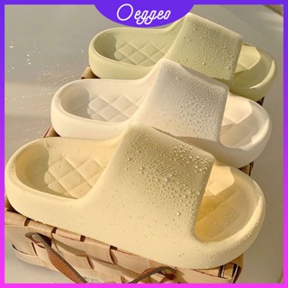 Oeggeo shop รองเท้าแตะ พื้นหนา ประดับเพชร สําหรับผู้ชาย และผู้หญิง