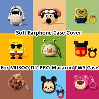 เคสหูฟัง แบบนิ่ม ลายการ์ตูนน่ารัก สําหรับ MIISOO I12 PRO Macaron TWS I12 PRO Macaron TWS