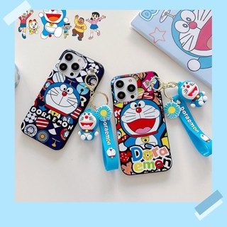 เคสโทรศัพท์มือถือ แบบนิ่ม ลายการ์ตูนโดราเอมอนยิ้ม สําหรับ Samsung Galaxy A9 A8 A7 A6 Plus 2018 A7 A5 2017 J8 2018