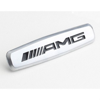 พวงกุญแจรถยนต์ ต่อ 2 ชิ้น โลโก้ติดเบาะที่นั่ง เบนซ์ งานโลหะ AMG Metal Car Seat Emblem for Mercedes Benz W156 W204 W205