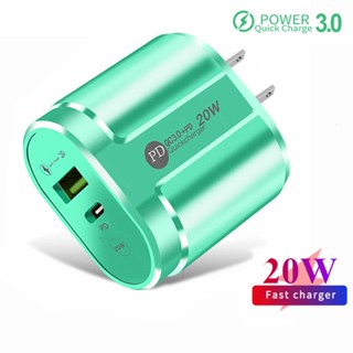 Pd 20W ชาร์จเร็ว USB + Type-C ชาร์จเร็ว 3.0 Type C อะแดปเตอร์ชาร์จโทรศัพท์ ชาร์จเร็ว สําหรับ iPhone xiaomi