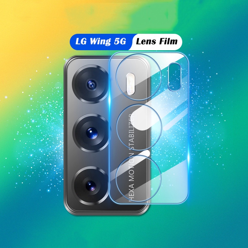 ฟิล์มกระจกนิรภัยกันรอยเลนส์กล้อง แบบใส สําหรับ LG Wing 5G LG Wing 5G 9H