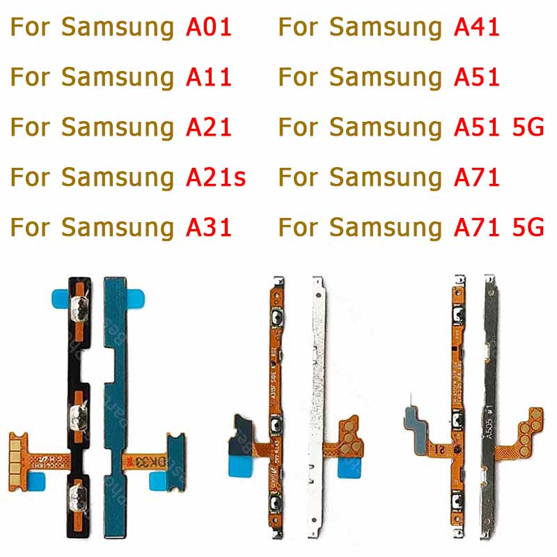 แท้ ปุ่มกดเปิดปิด ด้านข้าง ปรับระดับเสียง สําหรับ Samsung Galaxy A51 A71 5G A01 Core A11 A21 A21s A3