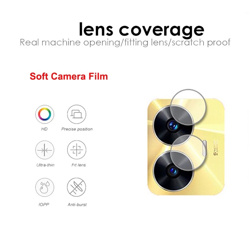 ฟิล์มป้องกันเลนส์กล้องด้านหลังใช้สำหรับ Realme C75 C75X C61 C63 C67 C65 C55 C53 C51 C35 C33 C30 C30s