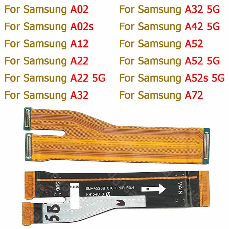 เมนบอร์ดเมนบอร์ด สายเคเบิลเชื่อมต่อ แบบยืดหยุ่น สําหรับ Samsung Galaxy A02 A02s A12 A22 A32 A42 A52 A52s A72 5G
