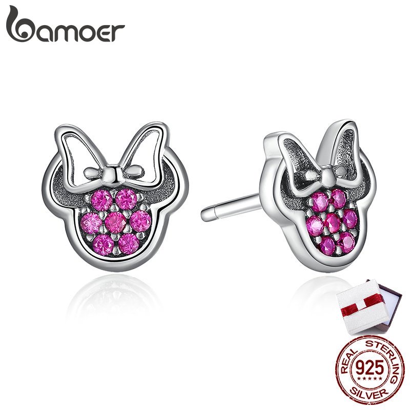 Bamoer ต่างหูสตั๊ด เงินสเตอร์ลิง 925 PAS414 สําหรับผู้หญิง