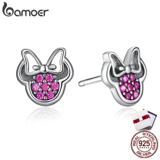 BAMOER ต่างหูสตั๊ดสำหรับหญิงเงินแท้ 925 PAS414