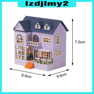 [Lzdjlmy2] ของเล่นตัวต่อ รูปบ้านตุ๊กตา 3D แฮนด์เมด DIY สําหรับของขวัญวันเกิด