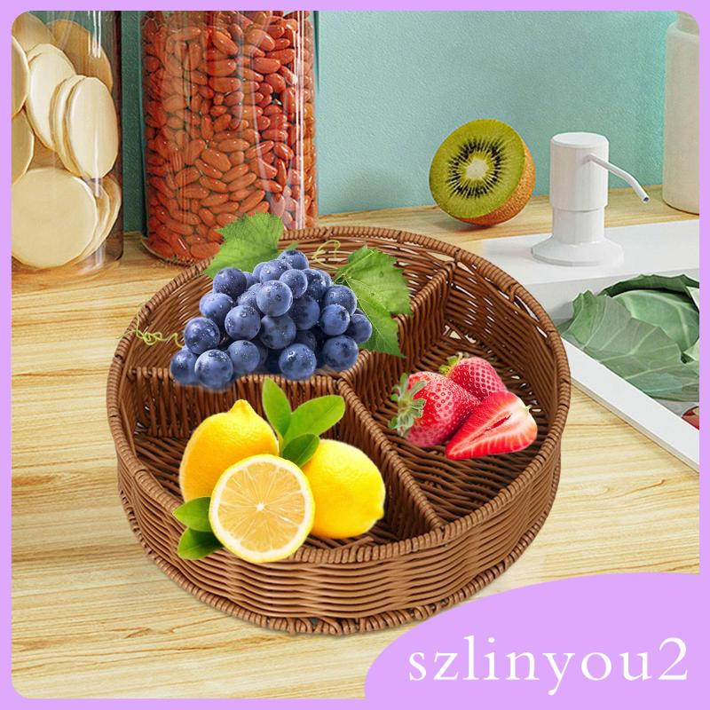 [szlinyou2] ตะกร้าหวายเทียม แฮนด์เมด สําหรับบ้าน ผัก