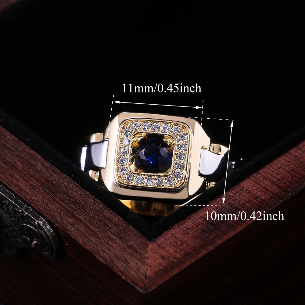 แหวนหมั้นไทเทเนียม ประดับเพชร คริสตัล สองโทน สีเงิน สีทอง เครื่องประดับแฟชั่น สําหรับผู้ชาย และผู้หญิง - รูปที่ 5