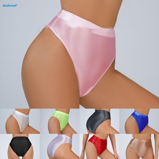 【HODRD】Underpants 1 Pc Comfortable Elastic Glossy Briefs High Waist See-through【Fashion】