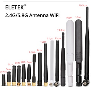 2.4g 5G 5.8G 3DBI ความถี่คู่ Wifi บลูทูธ ซิกบี้ พริกไทยภายนอก เสาอากาศ SMA พับได้ 2 ชิ้น