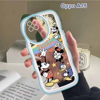 เคส OPPO A15 A15S A31 A33 A53 A93 2020 F17 Pro Reno 4F A52 A92 เคสโทรศัพท์มือถือแบบนิ่ม กันกระแทก กันรอยกล้อง ลายมิกกี้เมาส์ แฟชั่น