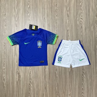 ชุดกีฬาเด็กBRASIL ( บารซิล )  ปี22/23 ชุดเเยือนใหม่ล่าสุด ได้ทั้งชุด (เสื้อ+กางเกง)เกรดAAA ประกันสินค้าทุกตัว