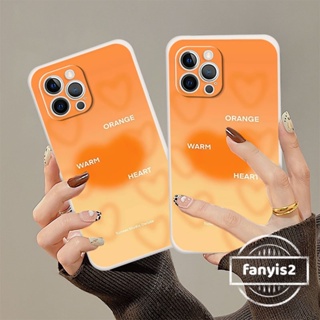 เคสโทรศัพท์มือถือ ลายหัวใจ สีส้ม สําหรับ Vivo Y27 V27 Pro Y02 V25Pro Y35 Y16 Y22 Y22s Y02s V25e Y15A Y15s Y21T Y21s Y12A Y12s Y33s Y33T Y20i Y20s Y20s(G)Y17 Y15 Y12 Y11 Y51 Y31 2023