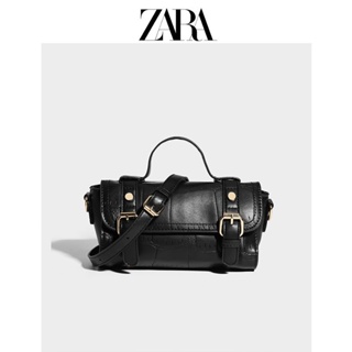 Zara กระเป๋าสะพายไหล่ สะพายข้าง ลายหนังจระเข้ ขนาดเล็ก สไตล์ฝรั่งเศส เรโทร สําหรับผู้หญิง 2023