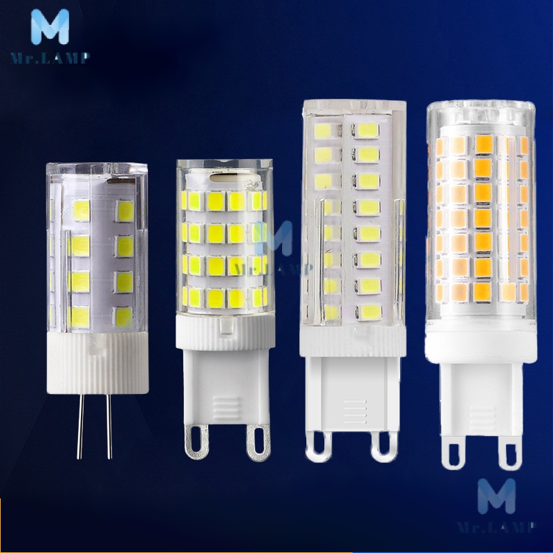 G G9 หลอดไฟคริสตัล led 220v 7W G4 5w หรี่แสงได้ สองสี สีขาวอบอุ่น