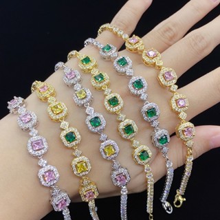 สร้อยข้อมือ กําไลข้อมือ ทอง 14K ประดับเพทาย เครื่องประดับ สําหรับผู้หญิง เจ้าสาว ของขวัญ งานหมั้น งานแต่งงาน