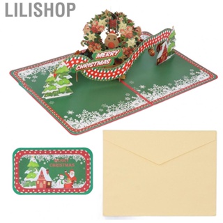 Lilishop 3D Christmas Card  3D Christmas Greeting Card Blessing  for Friends