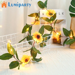 Lumiparty สายไฟ LED 30 ดวง รูปดอกทานตะวัน ใช้แบตเตอรี่ สําหรับตกแต่งงานแต่งงาน ปาร์ตี้