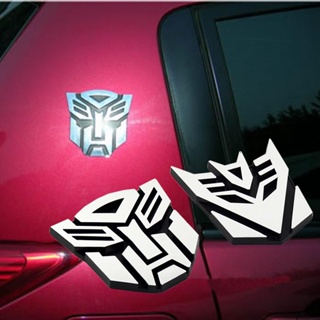 [COD] สติกเกอร์โลหะ ลายโลโก้ Transformers 3D สําหรับติดตกแต่งรถยนต์ รถมอเตอร์ไซค์