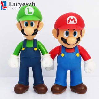 Lacyeszb โมเดลฟิกเกอร์ รูปปั้น Mario Super Mario Bros น่ารัก สําหรับตกแต่งโต๊ะ