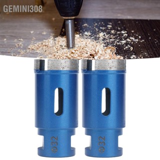 Gemini308 2pcs Marble Hole Openers 32mm Sharpened Sturdy Blue Drilling Saw Bits for Granite Ceramic Tiles Concrete