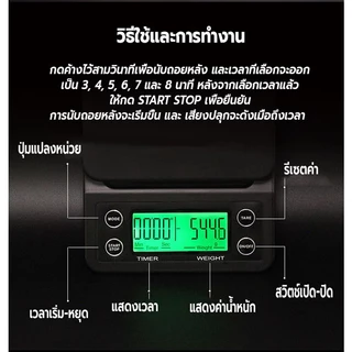 เครื่องชั่งอาหารดิจิตอล เครื่องชั่งในครัว กาแฟ ส่วนผสม มี4 หน่วยตวง รับน้ำหนักได้5kg/0.1g หน้าจอLED แถมถ่าน2ก้อน แบบพกพา