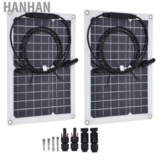 Hanhan 2 Pcs Solar Panels Kit 15W Portable Monocrystalline Solar Panel  RV US