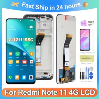 ของแท้ 100% หน้าจอทดสอบ 6.5 นิ้ว สําหรับ Xiaomi Redmi Note 11 4G (จีน)21121119Sc กรอบหน้าจอสัมผัส LCD แบบเปลี่ยน