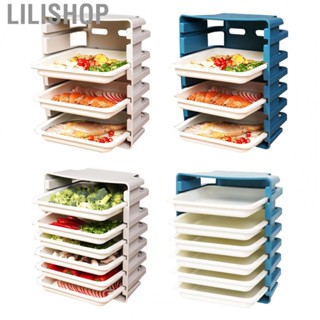 Lilishop Kitchen Side Dish Storage Rack Multi Layer Dish Preparation  Wall Mounted Dish Storage