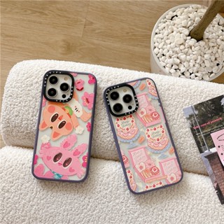 Casetify เคสโทรศัพท์มือถือ ซิลิโคนนิ่ม กันกระแทก ลายการ์ตูนแมวแห้ง ดอกกุหลาบน่ารัก สําหรับ iPhone 14 Pro Max 11 12 13 Pro Max