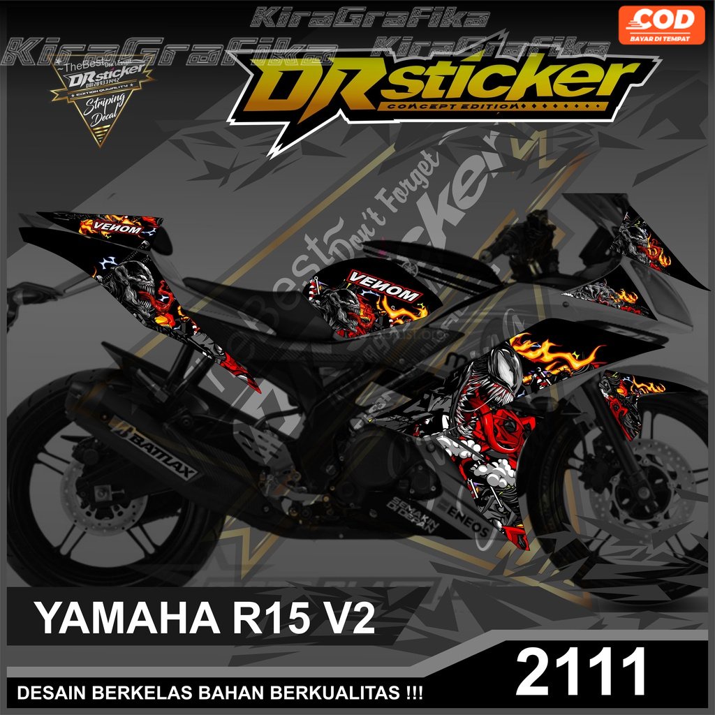 2111 Striping Sticker R15 V2 Semi Full R15 Venom Striping Sticker