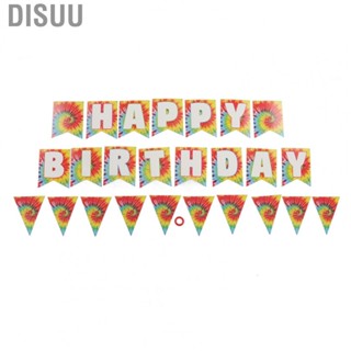 Disuu Happy Birthday Banner  Birthday Bunting Banner Brighten Up Ambience Decorative Props  for Wall