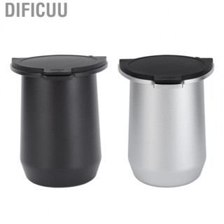 Dificuu Coffee Portafilter Dosing Cup Aluminum Alloy Binaural Dosing Cup with Silicone Dust Cover for 8 Series Coffee Machine